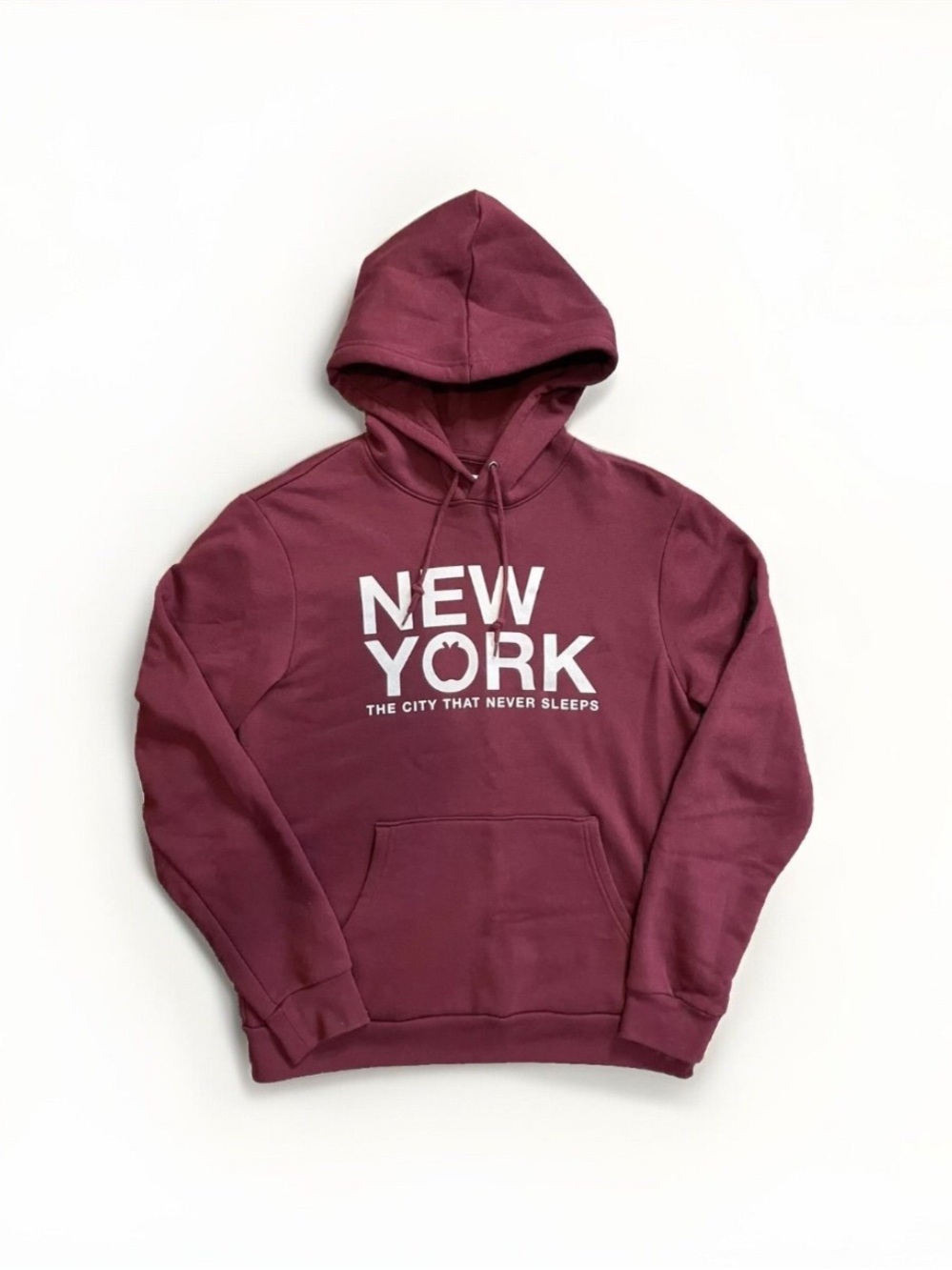 Men’s Old Navy Pullover Graphic Hoodie burgundy size medium
